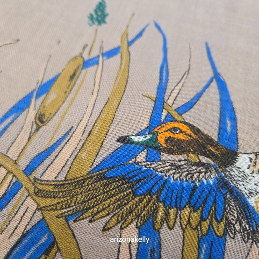 Large Square Scarf With Ducks Waterfowl Game Birds - Picture 10 of 16